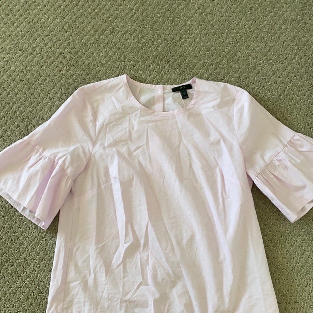 J Crew size 6 bell sleeve purple shirt